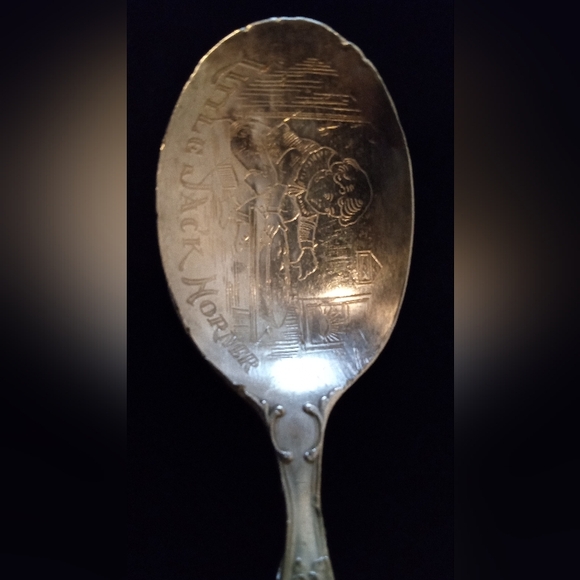 RARE Antique Sterling Silver Spoon - Picture 3 of 12